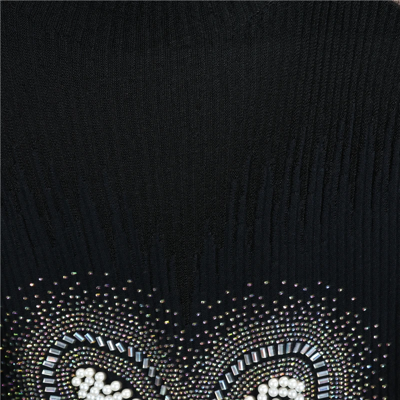 Женский трикотажный пуловер с ложным воротником длинным рукавом