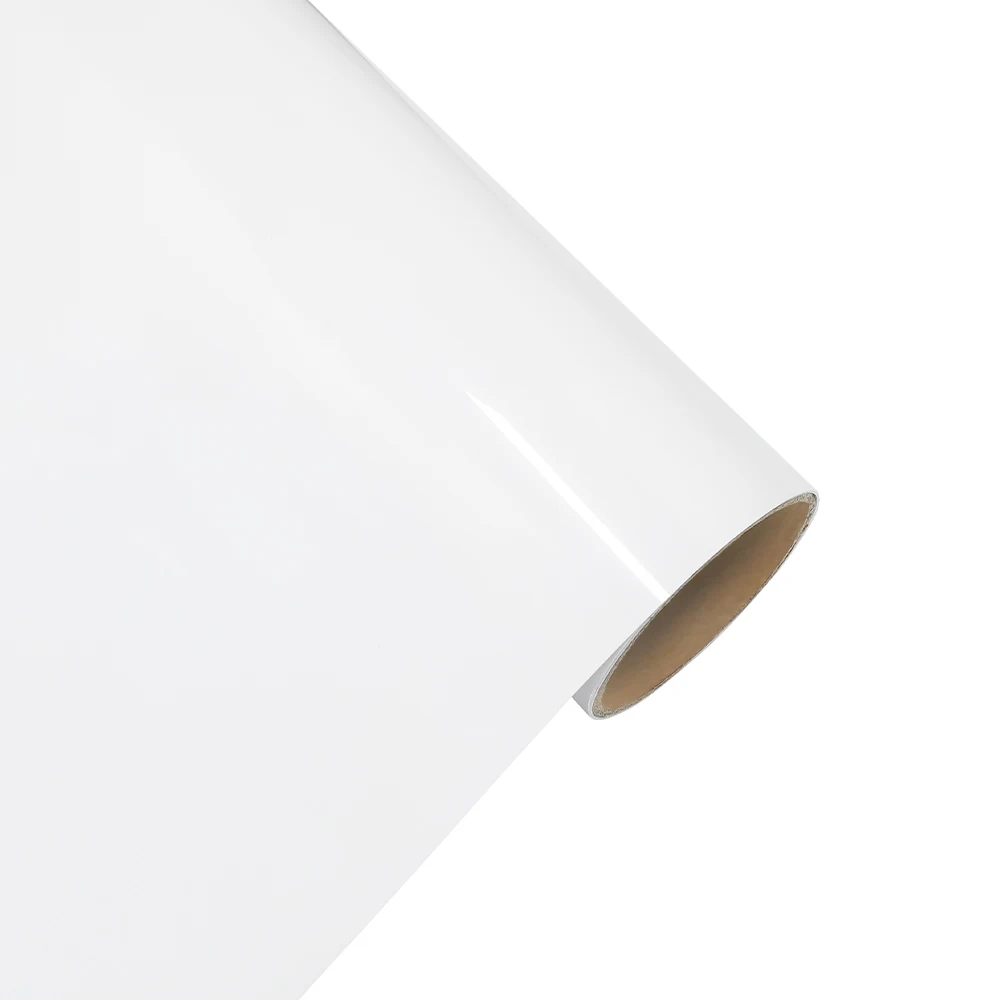 

Глянцевая белая виниловая пленка для автомобильной упаковки из ПЭТ, круглая наклейка без пузырьков, аксессуары для украшения кузова автомобиля