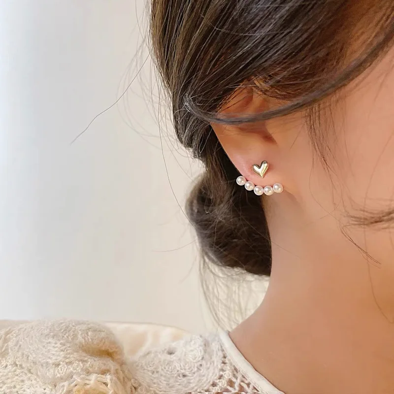 

Новинка 2020, женские модные серьги в виде полумесяца и жемчуга, женские простые серьги со звездой и луной, Женские Ювелирные изделия