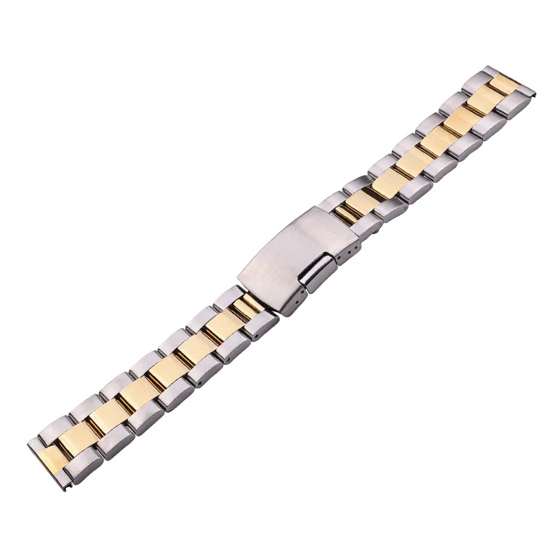 18mm 20mm 22mm 28mm Solid 316L Stainless Steel Straight End Strap Bracelet Fits All Straight End Watches