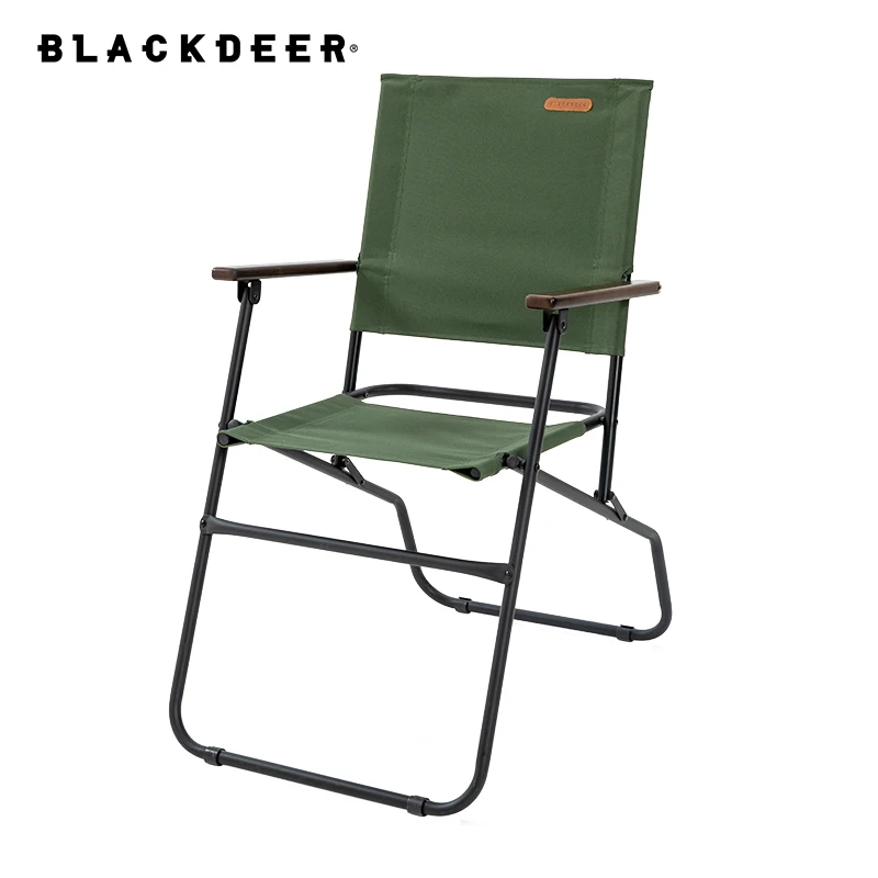 Blackdeer Camping Chairs For Tall People Folding Chair Army Color Iron Bracket Travel Portable Strong Chair Bear 120KG
