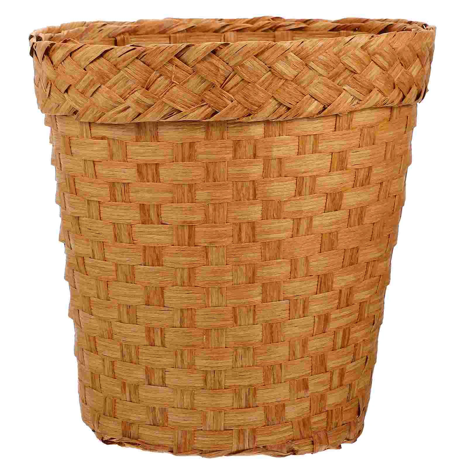 

Paper Woven Basket Household Laundry Basket Bathroom Waste Paper Container