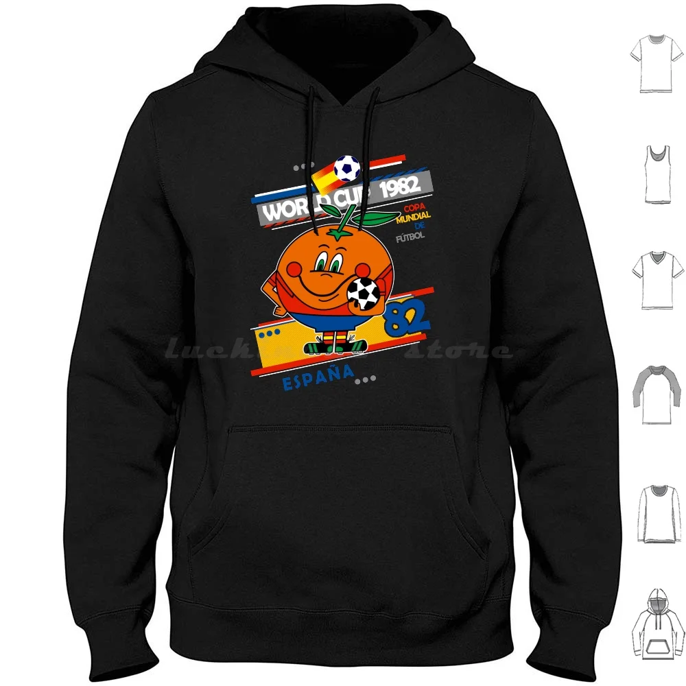 

- Spain 82 Hoodies Long Sleeve Spain 82 Spain 1982 Espa  A Copa Mundial De Fútbol Football Futbol Soccer Naranjito La