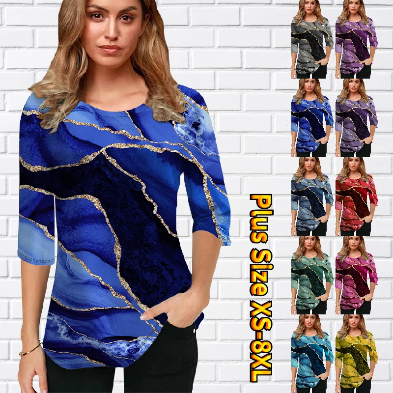 

2022 New Autumn Vintage T-shirt Everyday Street Round Neck Half Sleeve Loose Size Top Winter Women's Casual Oversized Tee Shirt