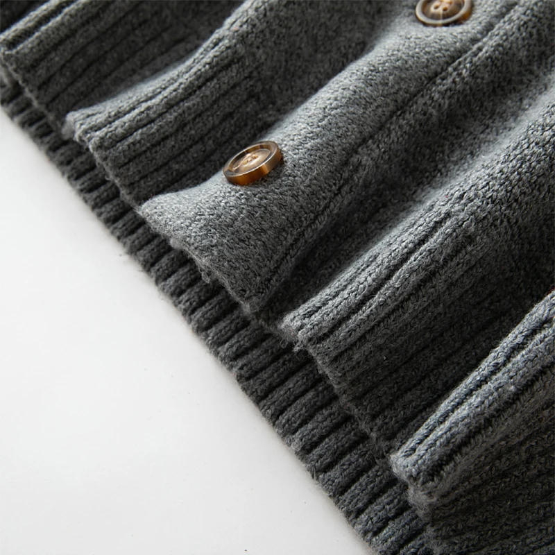 Жаккардовая вязаная крючком Толстая куртка в стиле ретро мужской модный вязаный