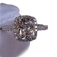 new trendy crystal zircon engagement rings for women female tibetan silver wedding jewelry accessories gift fashion women rings