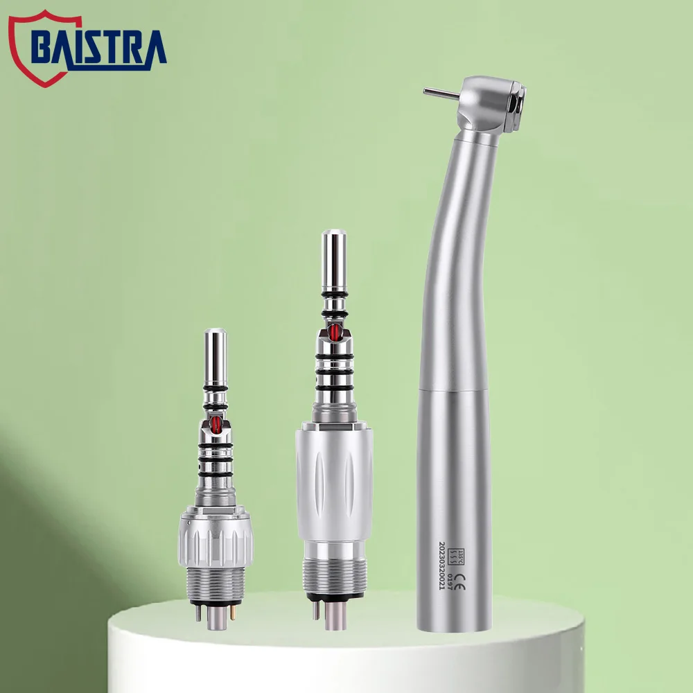 

BAISTRA Dental LED Fiber Optic High Speed Handpiece Standard Head 3 Way Water Spray 135℃ Autoclavable