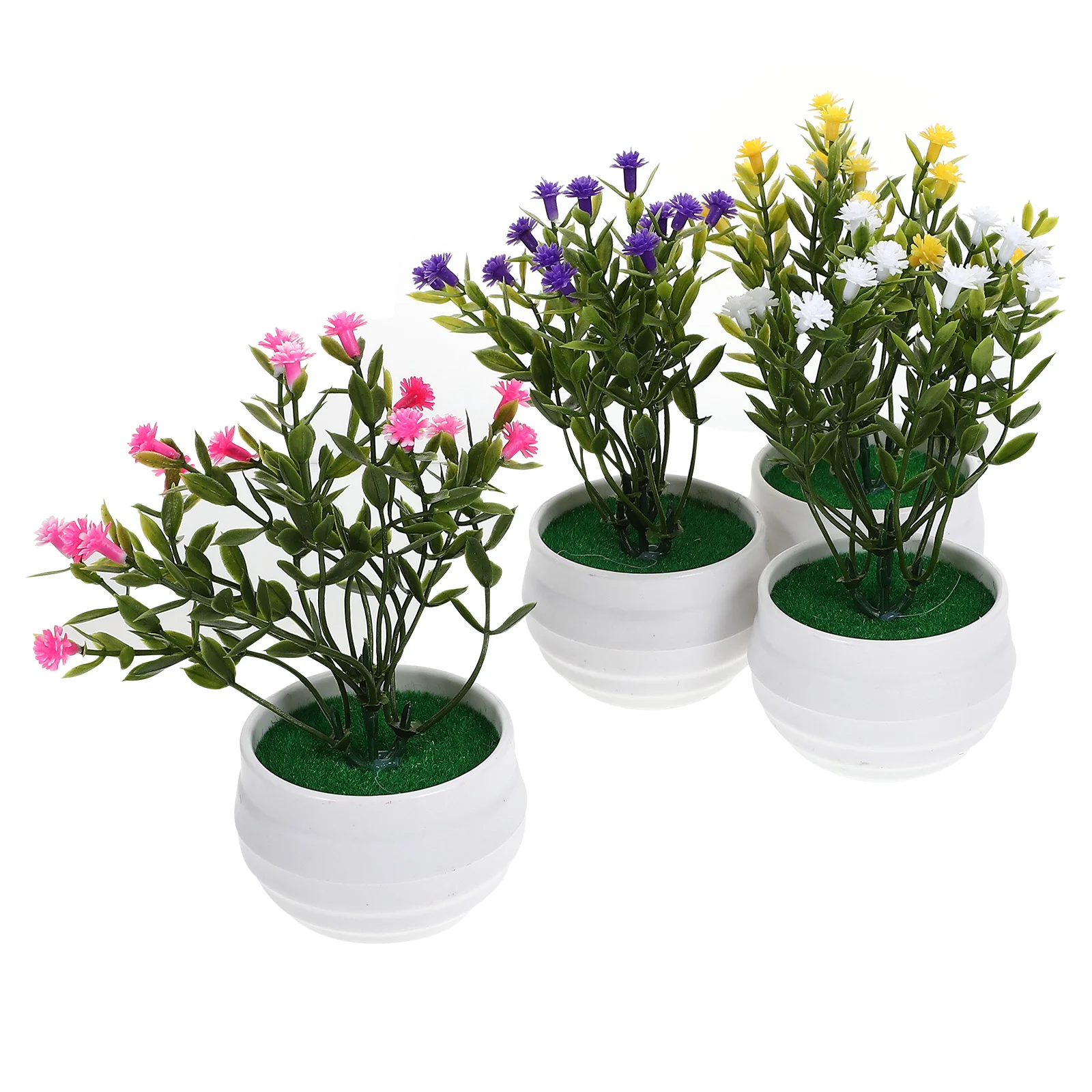 

Mini Simulation Plants Small Potted Faux Fake Pots Miniature Simulated Artificial