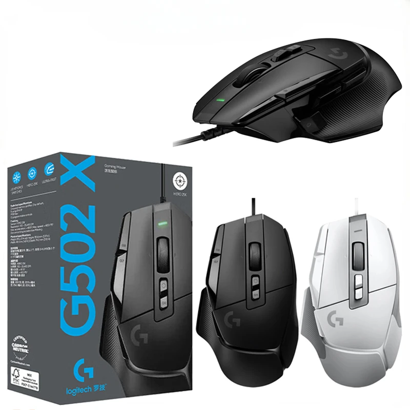 Мышь Logitech G502 X Проводная игровая оптическая, 25600dpi, 13 кнопок Мышь Logitech G502 X Проводная игровая оптическая, 25600dpi, 13 кнопок