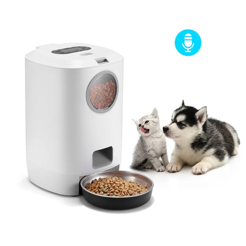 

Amazon Top Seller 2021 Wholesale Custom Auto Microchip Wifi Smart Timer Slow Food Automatic Pet Feeder