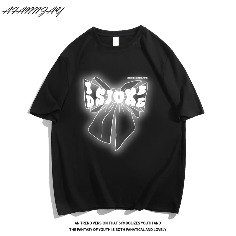 

Fashion women's t-shirt 2022 women's cotton short-sleeved t-shirt mid-length round neck new Korean letter top футболкаоверсайз