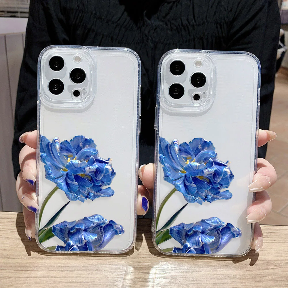 Силиконовый чехол с цветочным рисунком для Iphone 11 12 13 Pro Max 7 8 Plus XR X Xs Mini SE 2022 2020