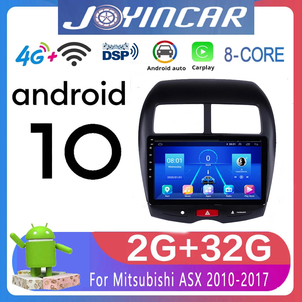 Автомагнитола 4G мультимедийный видеоплеер Android 10 2 din dvd Carplay Navi GPS для Mitsubishi ASX 1 2010