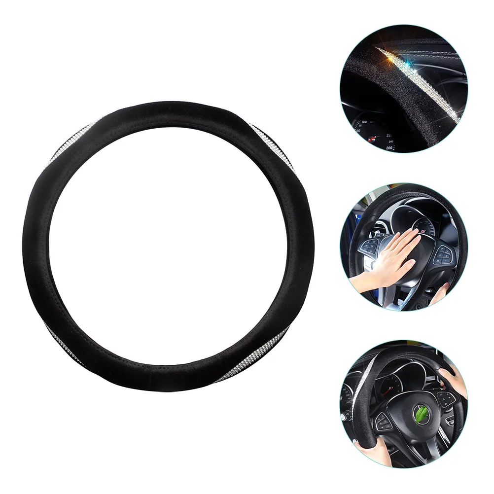 

Car Steering Wheel Cover Automotive Steering Wheel Rhinestone Cover Protector