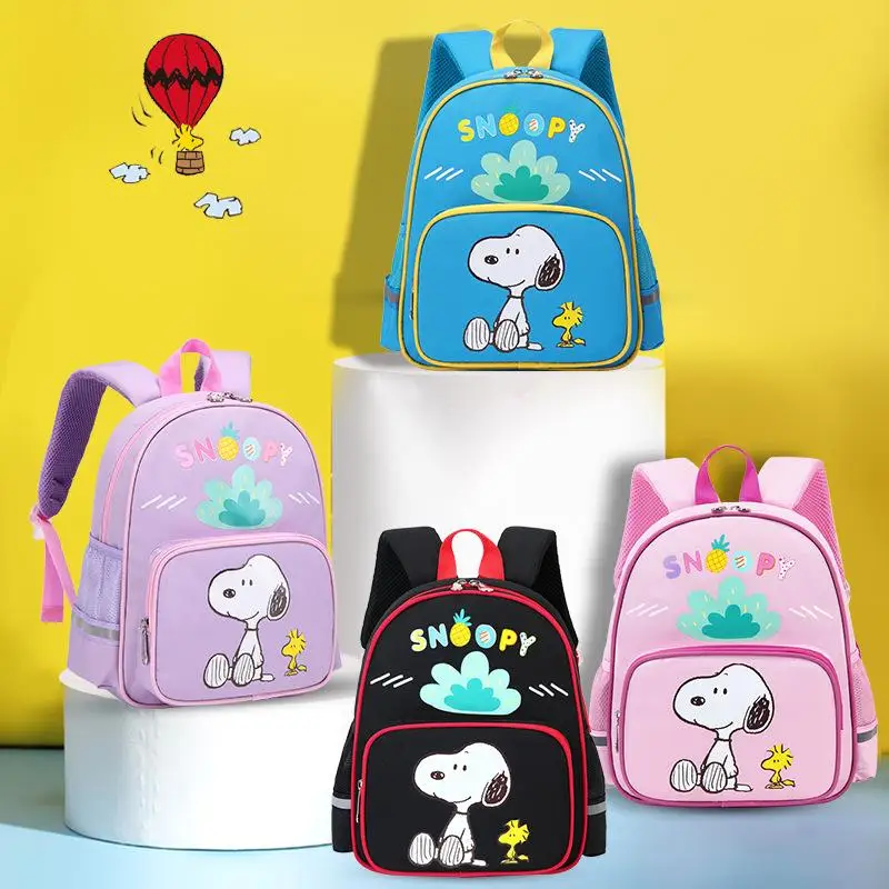 2023 New Kawaii Snoopy Anime Cartoon Cute Student School Bag Candy Backpack Children's School Training Class Backpack