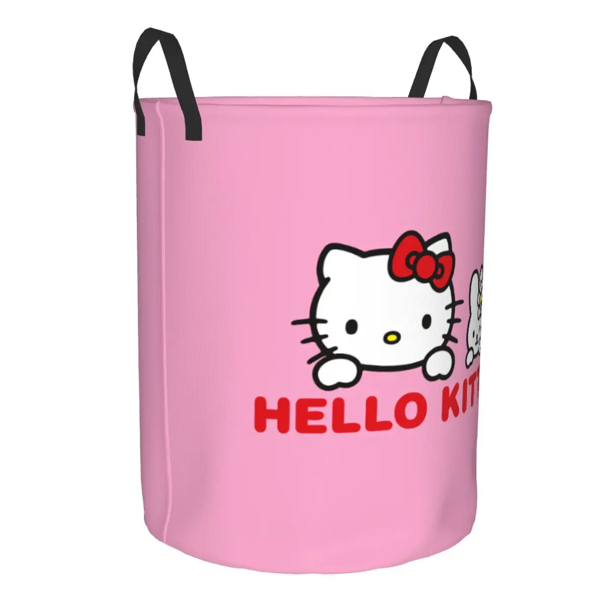 Изготовленная на заказ корзина для белья с рисунком Hello Kitty аниме Cat складная