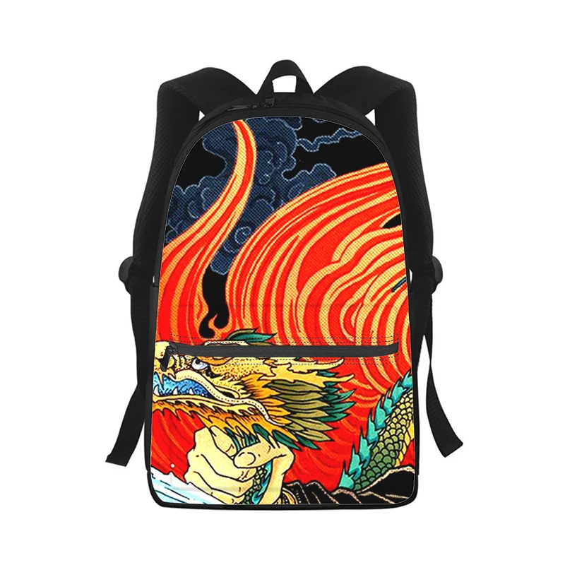Japan Ukiyoe Art paintings Men Women Backpack 3D Print Fashion Student School Bag Laptop Backpack Kids Travel Shoulder Bag