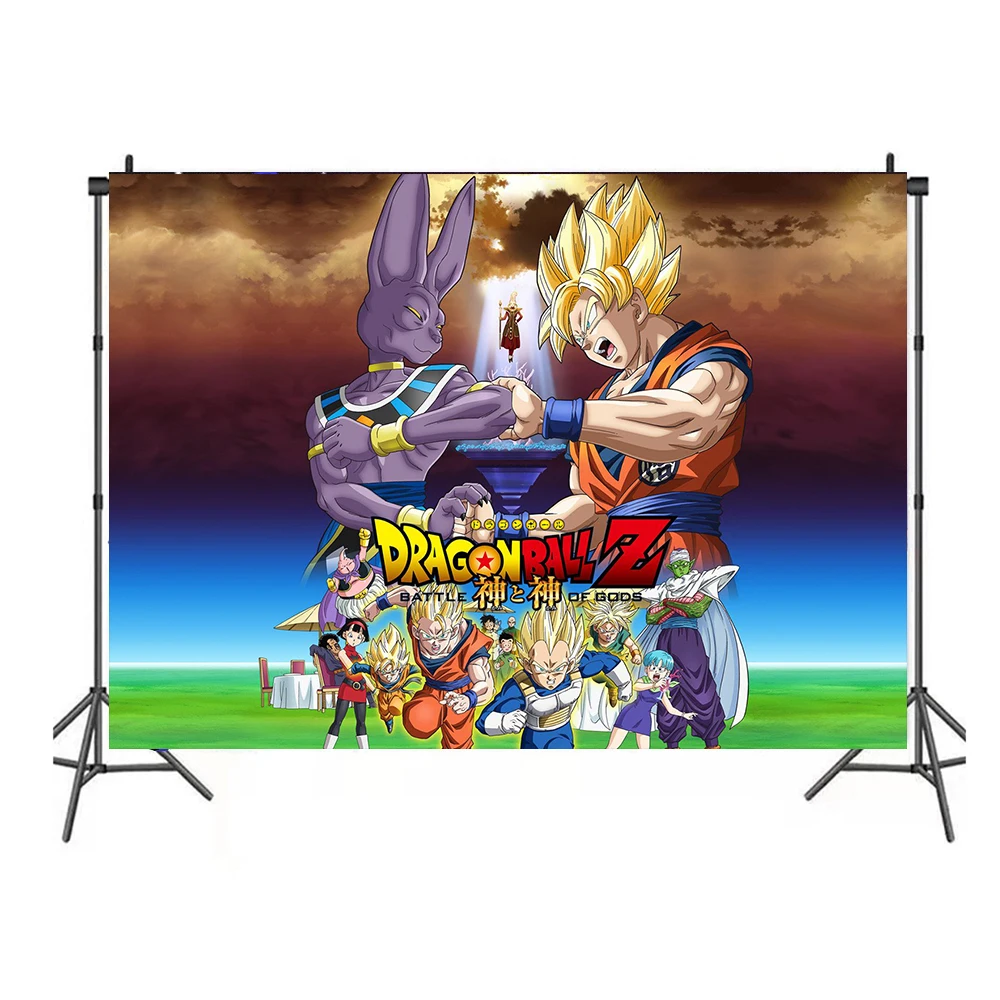 Фон из ткани с изображением дракона жемчуга Z для фотосъемки на день рождения