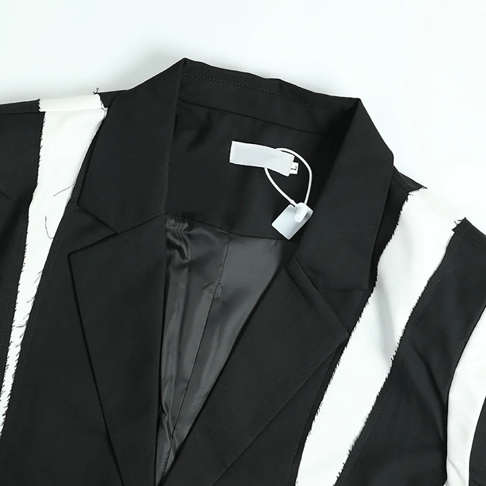 Женский блейзер с оборками SuperAen костюм большого размера разрезом лето 2024