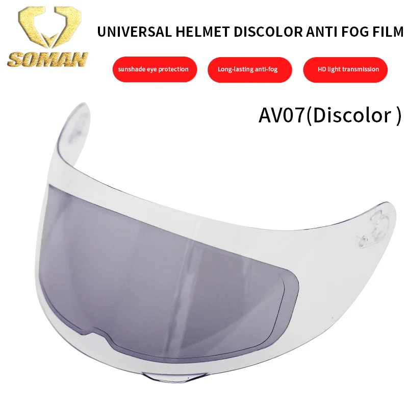 Soman Anti-fog Film for SHOEI HJC LS2 AGV K5 X14 Z8 Universal Discolor Helmet Accessories Winter Outside Skiing Use