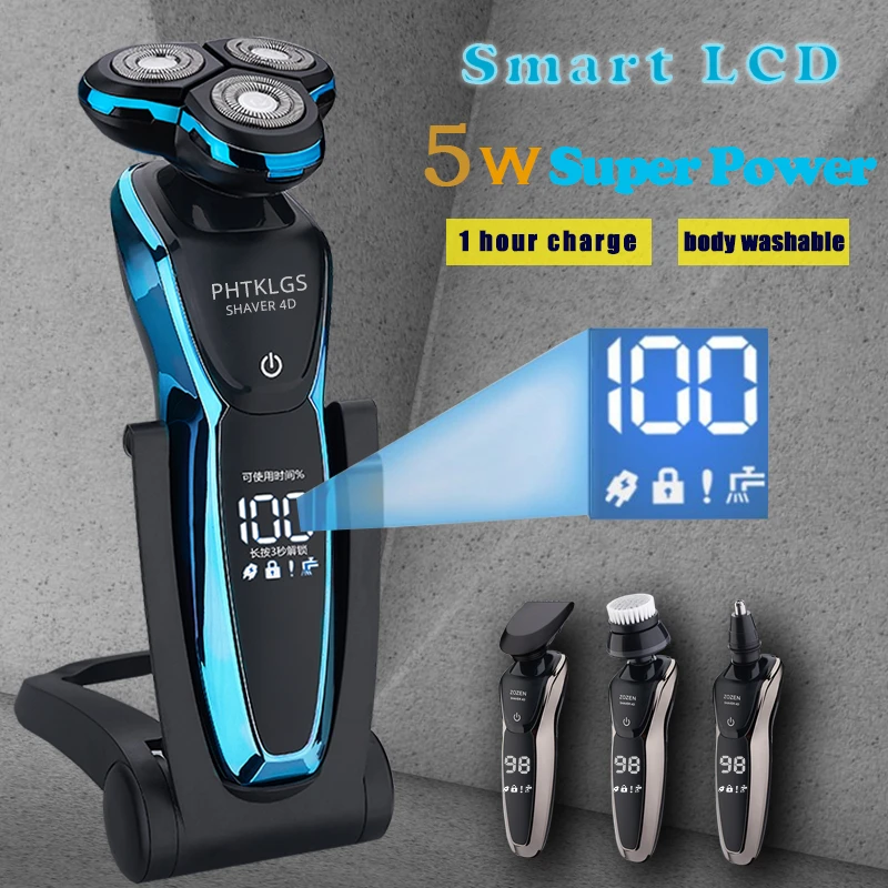 S Professional Shaving Machine Waterproof Beard Trimmer For Man Catcher Usb Rechargeable Wet Dry Dual Use Razor