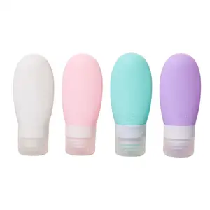 Silicone Travel Bottle Refillable Leakproof Traveling Size Squeezable Liquid Container for Conditioner Shampoo Lotion Toiletries