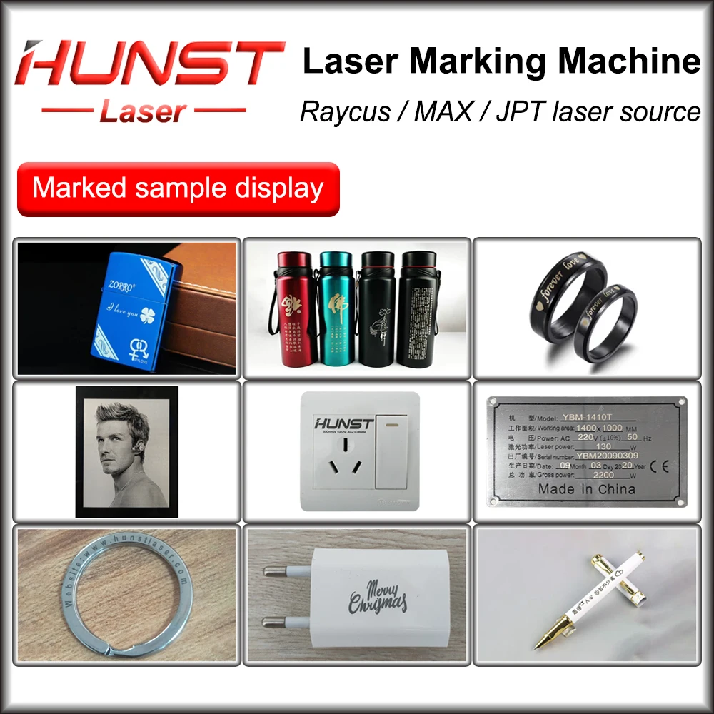 Оптоволоконная лазерная маркировочная машина Hunst JPT Raycus MAX 1064 нм 20/30/50 Вт BJJCZ