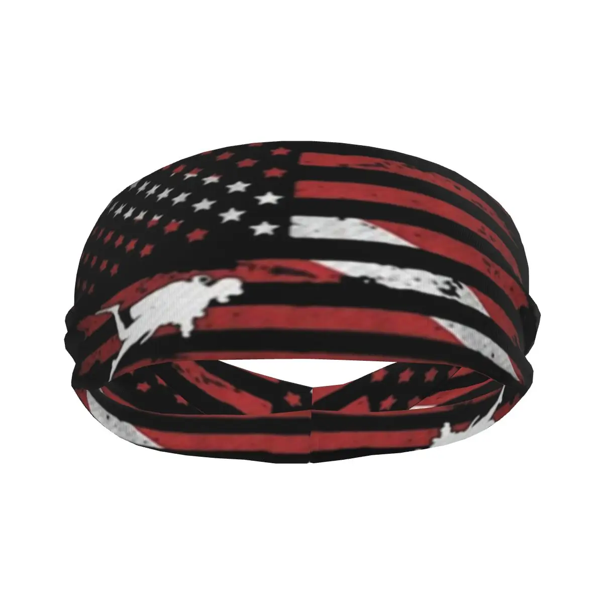 

Спортивная повязка на голову, винтажная американская повязка на голову с флагом для дайвинга, бега, фитнеса, поглощающая повязка на голову для велоспорта, бега, бега