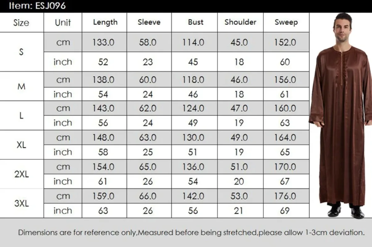 Мужская одежда из Саудовской Аравии мусульманская Dishdasha Thoub с длинным рукавом