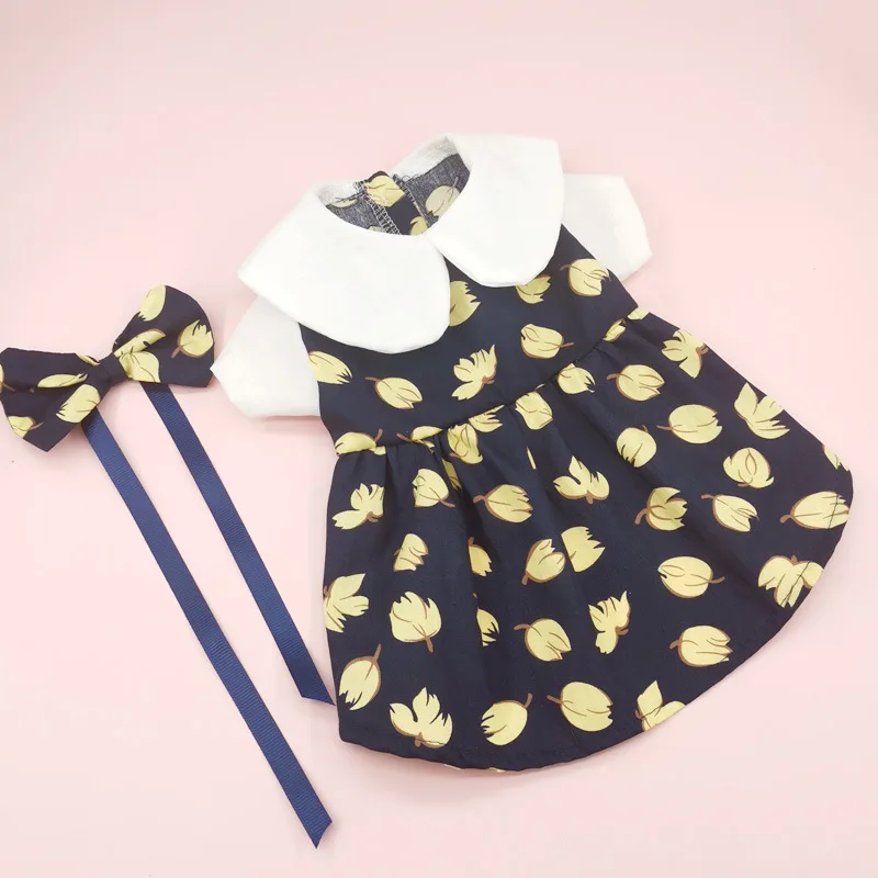 

Pet Clothes Spring Summer Puppy Kitten Cute Skirt Small and Medium-sized Dog Fashion Princess Dress Sweet Hairpin Yorkshire