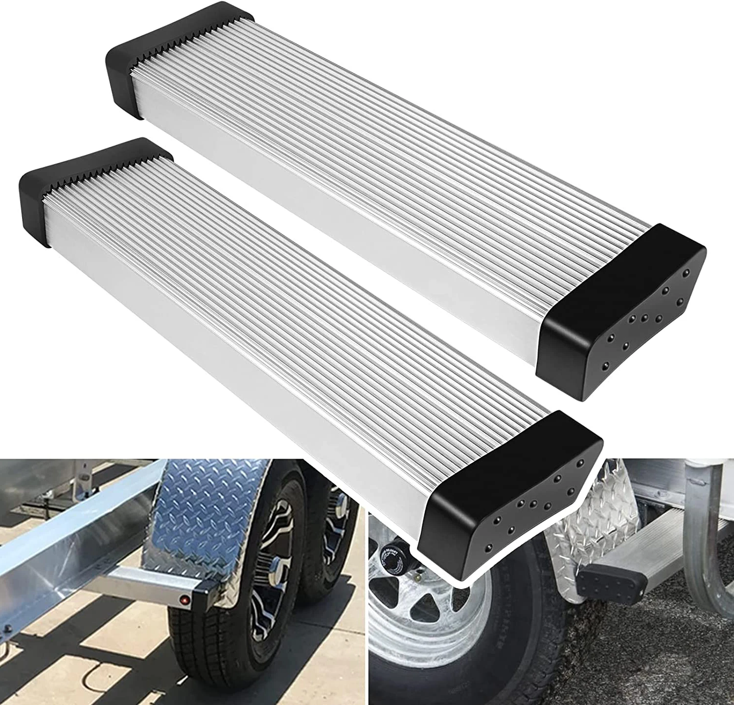 MX Boat Trailer Aluminum Fender Mounts Fit for Boat Trailer Round & Step Pad Bolt On Brackets Boat Accessories Marine