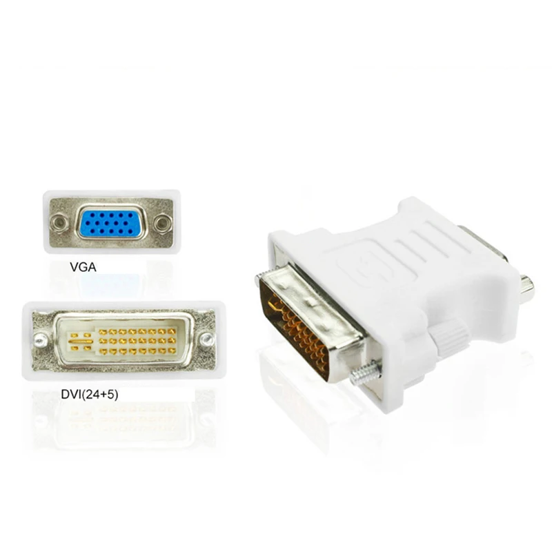 

10Pcs/DVI (24+5) Pin to VGA Adapter Converter DVI Male to VGA Female 1080P Converter Adapter For HDTV Monitor Computer Laptop