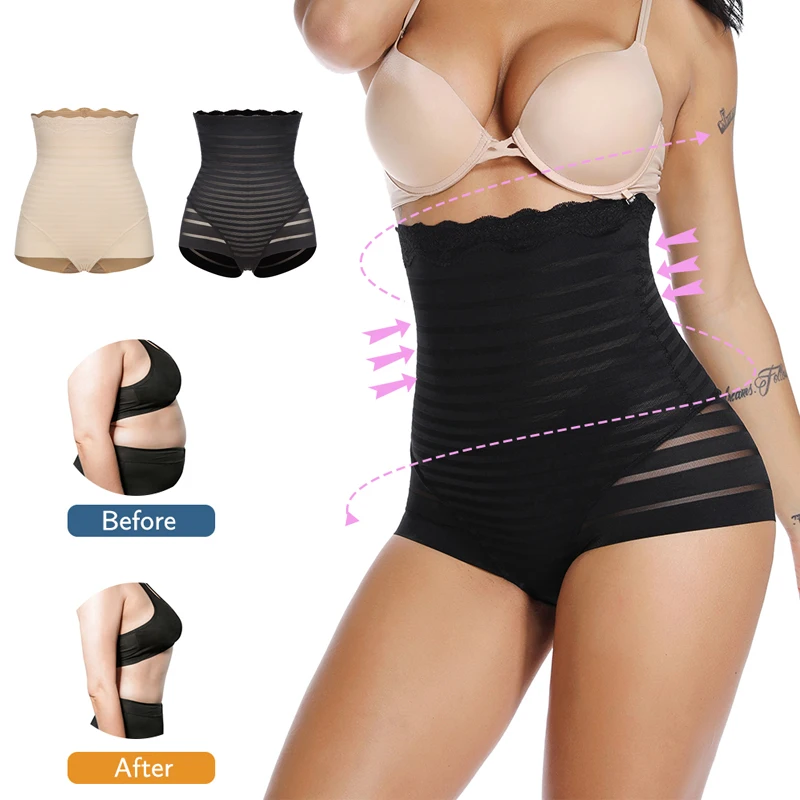 

Women Body Shaper High Waist Sexy Briefs Slimming Underwear Butt Lifter Waist Trainer Tummy Control Panties Hip Shaping Panties