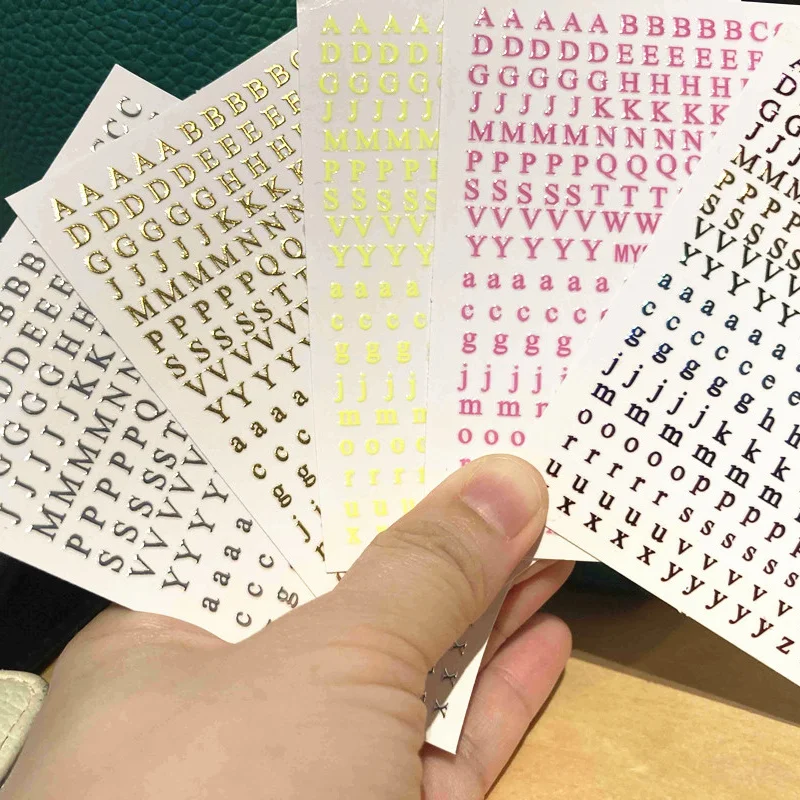 

1Pc New Number English Letter Nail Stickers 3D Self Adhesive Decal Slider DIY Decoration Manicure Tools Nail Sticker Accessories
