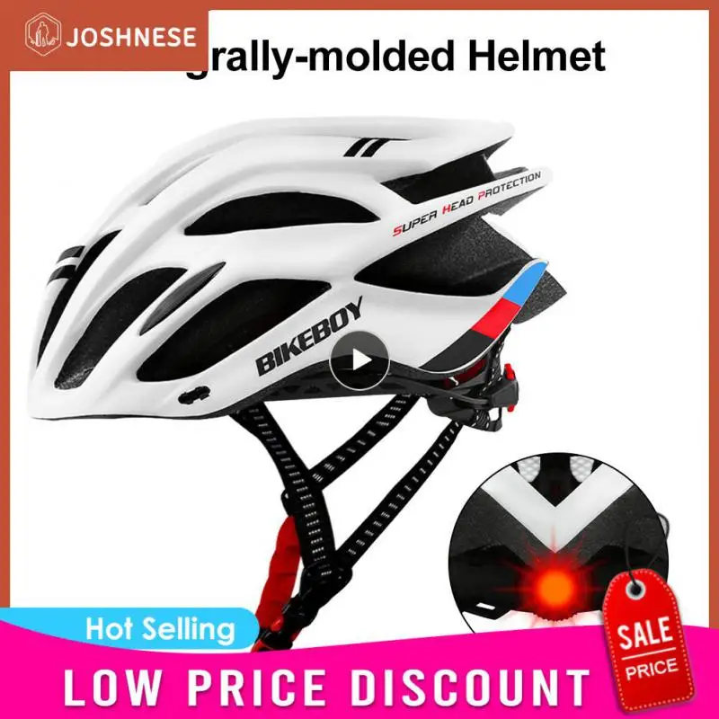 

1~6PCS Bike Cap High-quality Comfortable Bicycle Helmet Lightweight Withlight Adjustable Lynon Chin Strap Cycling Helmets