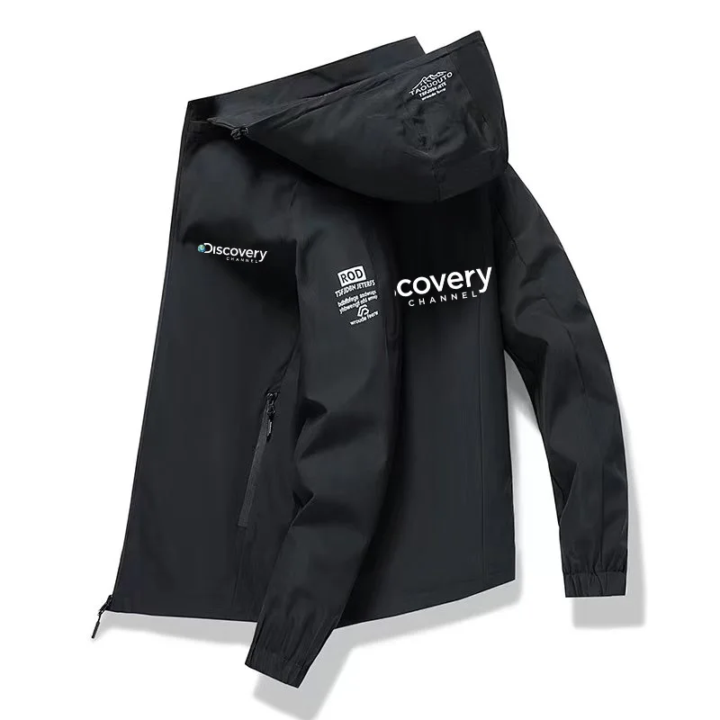 

2023 Discovery Bomber Jacket Men's Windbreaker Zip Coat Spring Autumn Casual Work Jacket Fashion Outdoor Adventure Jacket