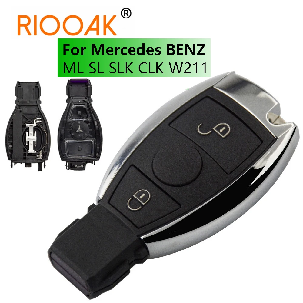 

For Mercedes BENZ ML SL SLK CLK W211 Remote Key Shell Case Cover 2 Button Replacement Fob Remote Smart Key Case