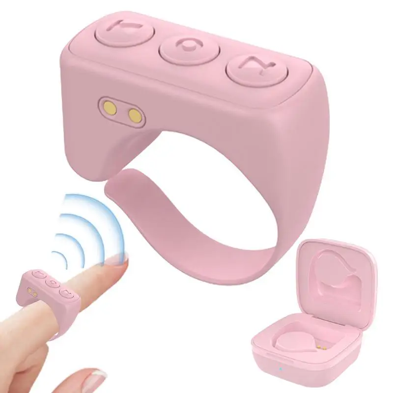 

Air Ring Remote Multifunction BlueTooths Ring With Charging Case Selfie Button For Phones Smartphones Cellphones Cameras And