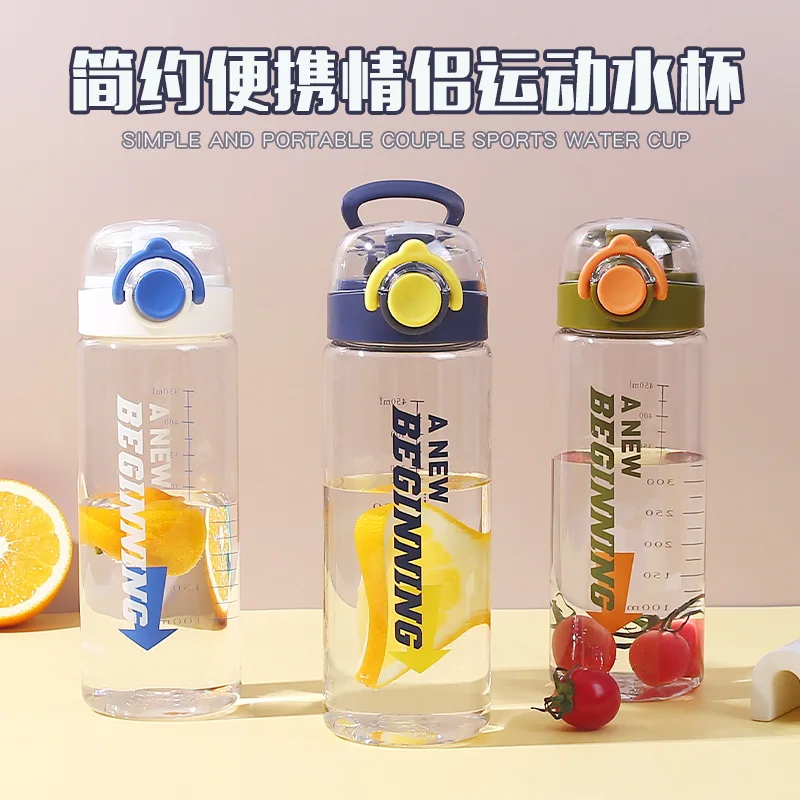 Water Bottle 450ml Cute Kawaii Aesthetic Digital Thermal Portable Blender Air Up Drink Sports Bottle Free Shipping Items Women