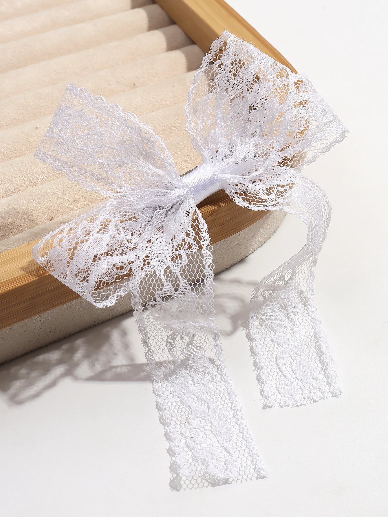 Chaoxian Белая Кружевная Заколка Для Волос С Бантом В Виде Утконоса Головной Убор