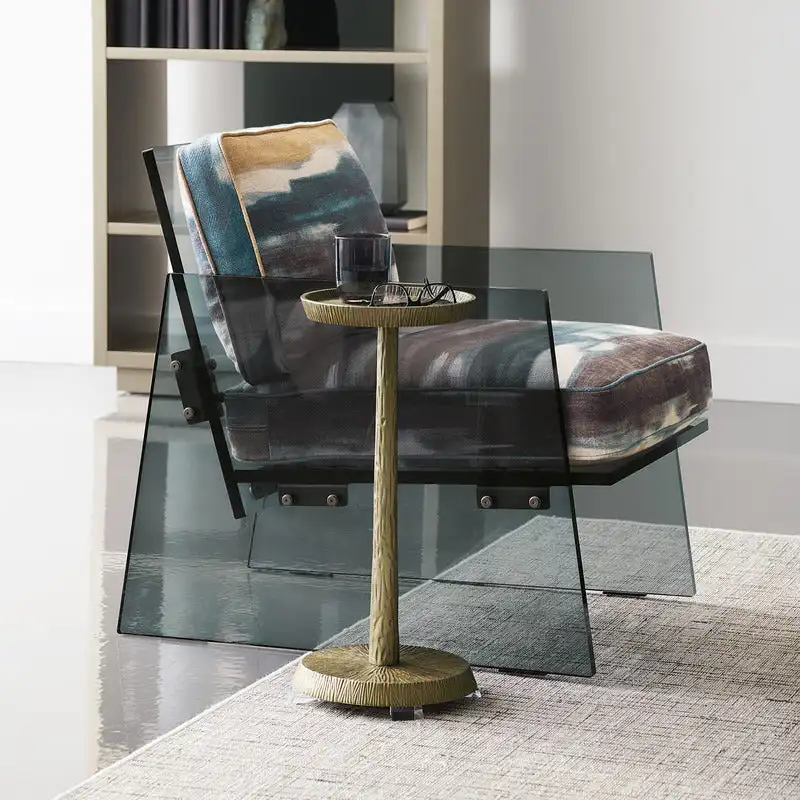 

Postmodern Designer Fabric Sofa Modern Minimalist Light Luxury Living Room Art Imported Acrylic Leisure Chair Single Chair