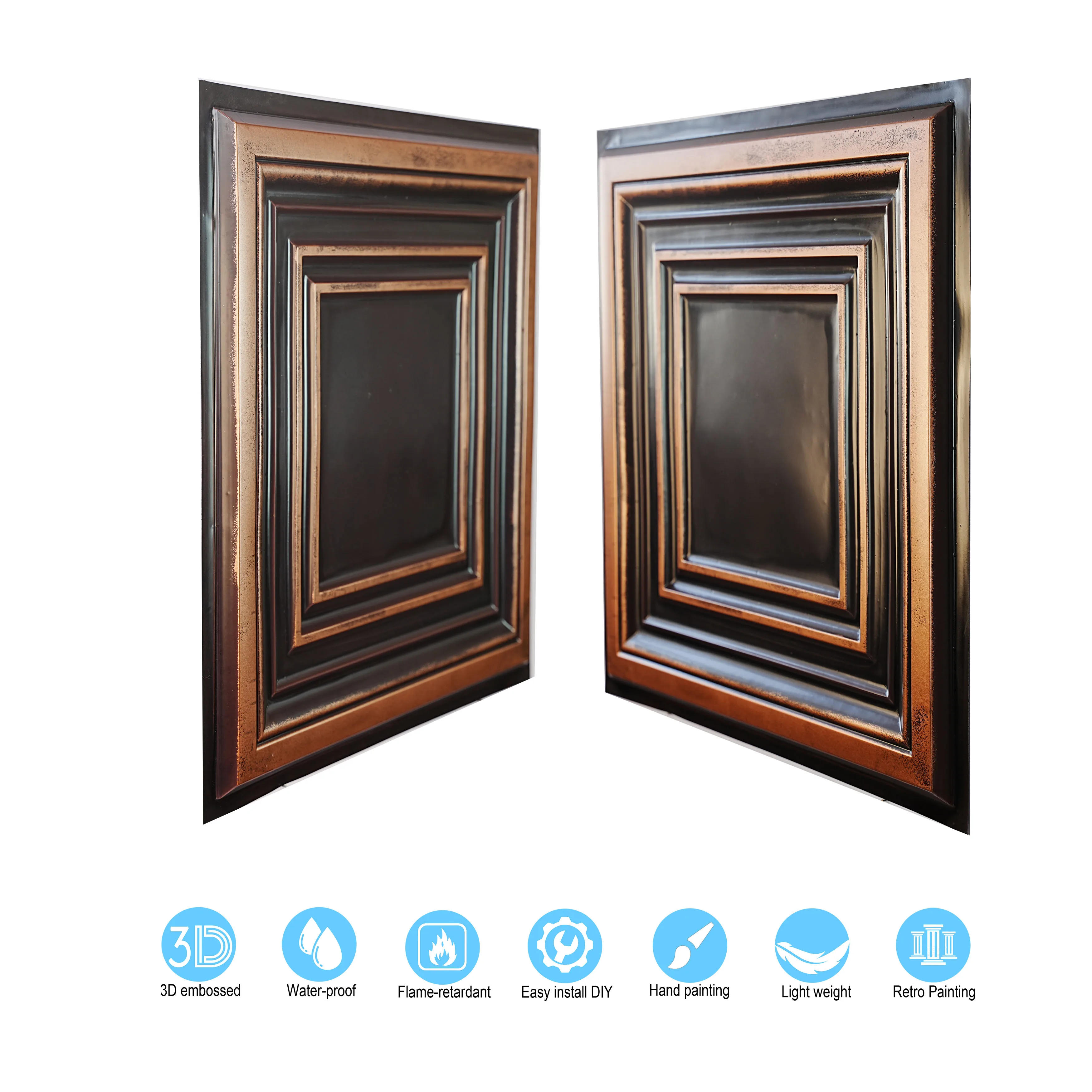 Антикварные подвесные плитки из ПВХ PAINTSDECOR 10 шт.
