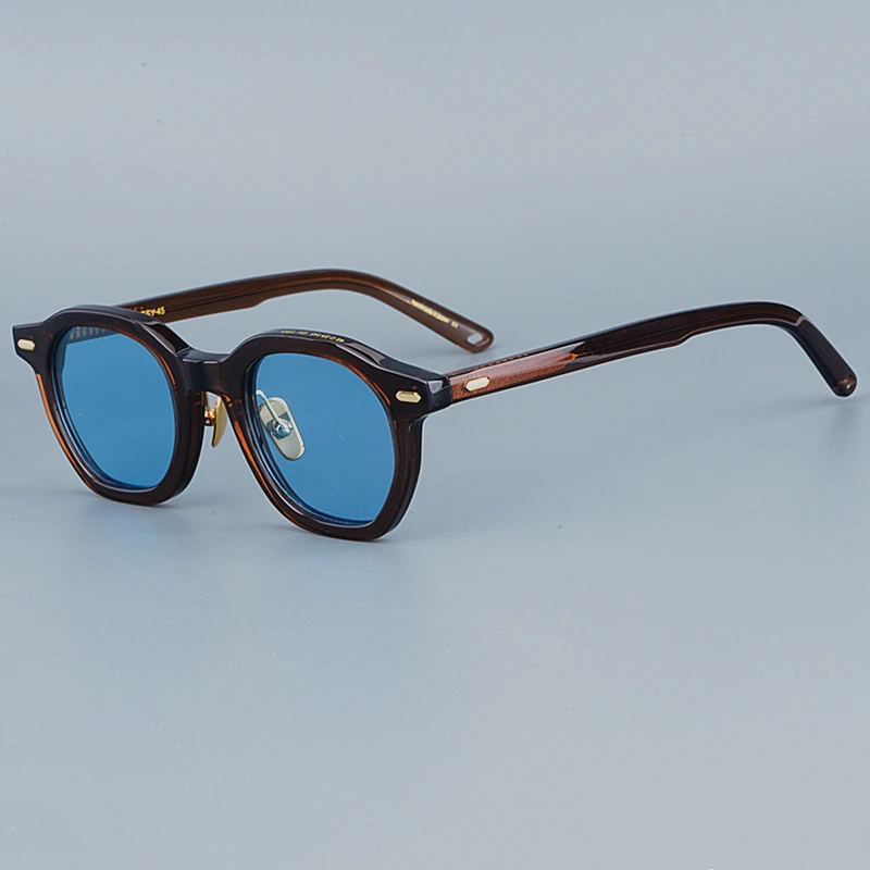 Женские и мужские винтажные очки-авиаторы асимметричные многоугольные