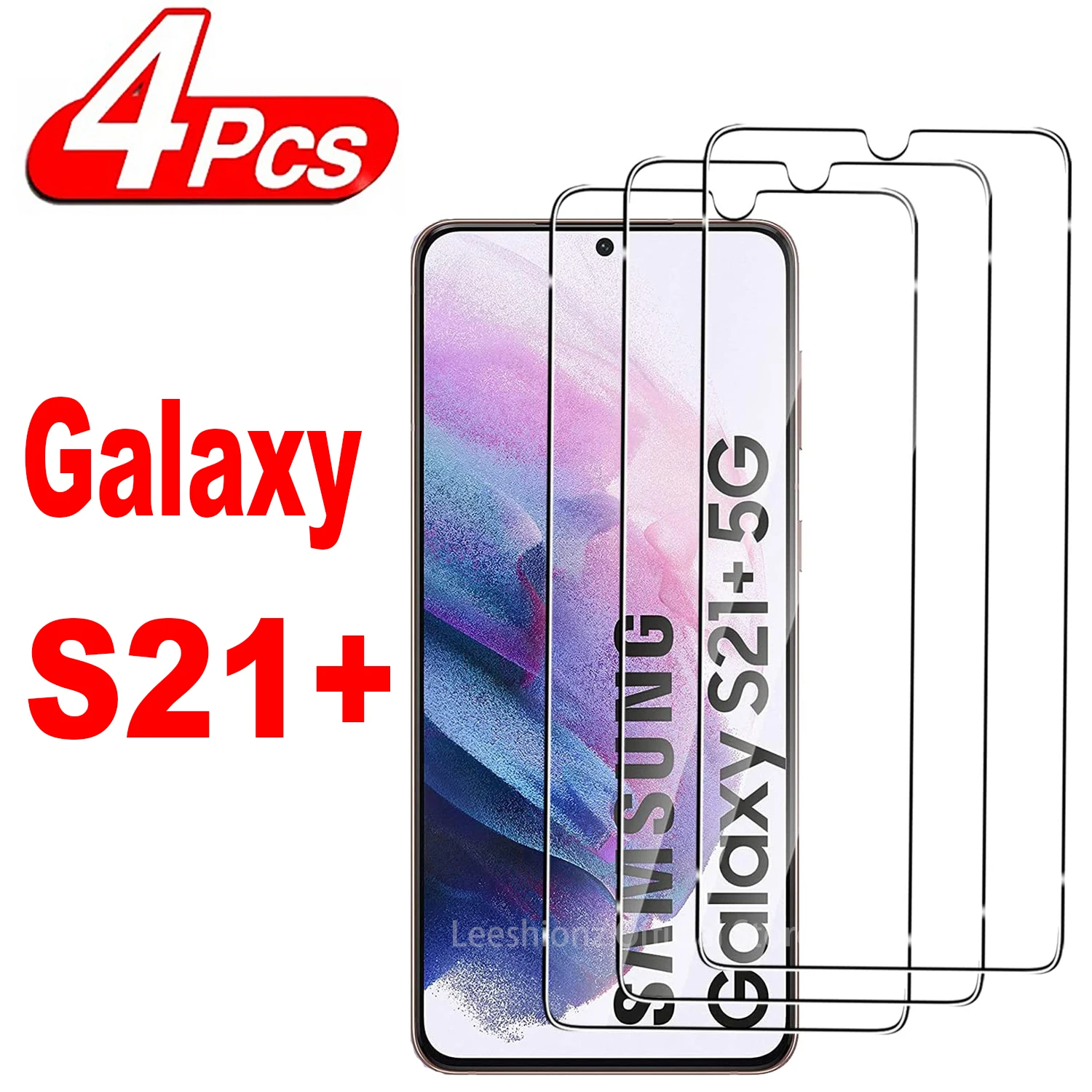 1/4Pcs Screen Protector Glass For Samsung Galaxy S21+ Plus 5G Fingerprint Unlocking Tempered Glass Film