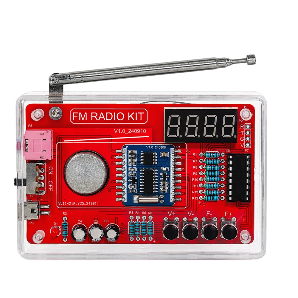 RDA5807 87-108 МГц FM-радио DIY Kit Сварочные детали для практики Простой/с цифровым