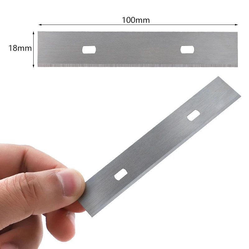 

10Pcs Scraper Steel Sharper Wear-Resistant Cleaning Scraper Blades Replacement for Wall Glass Floor Wallpaper Scraper 100*18mm