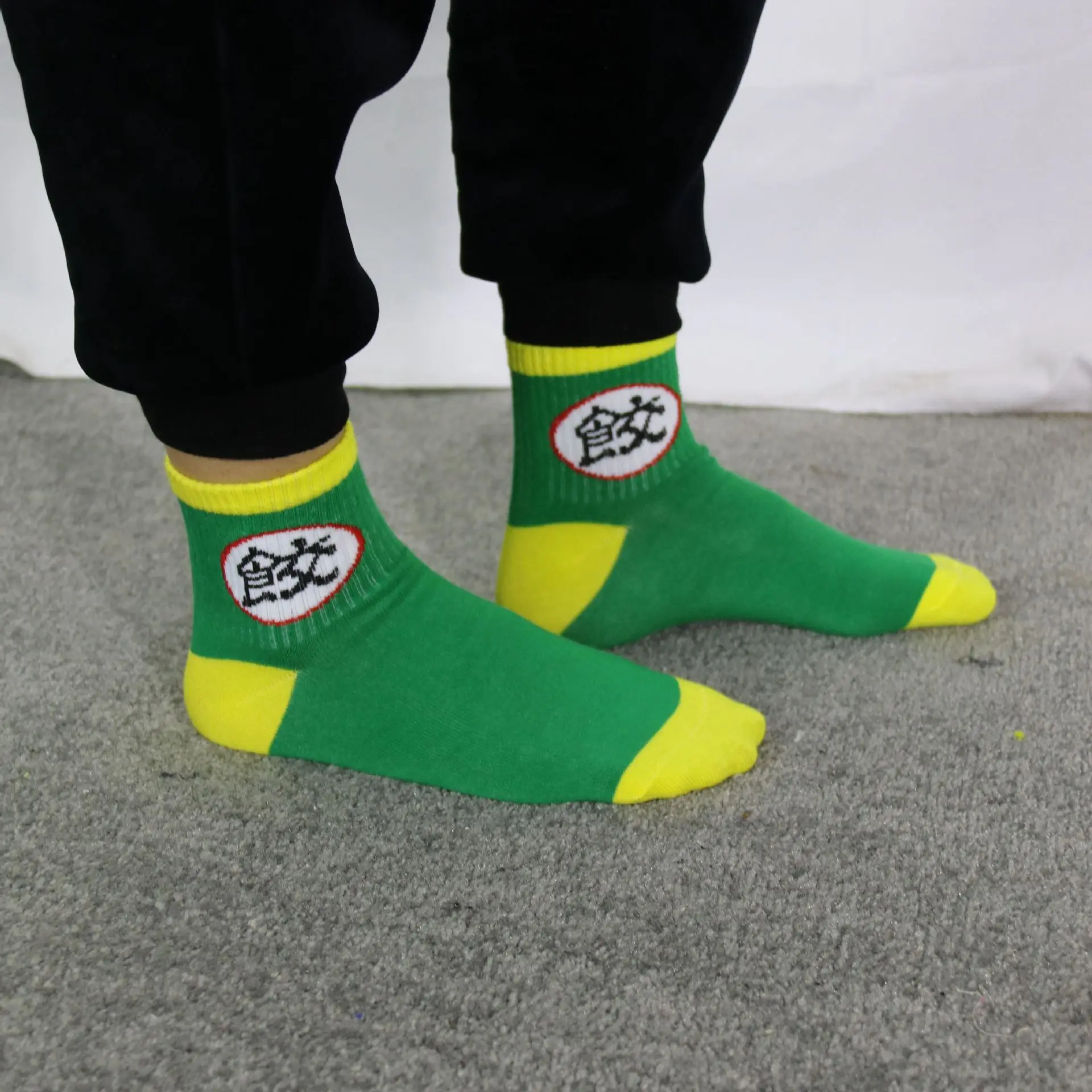 Носки для косплея аниме Son Goku носки средней длины из хлопка с мультяшным принтом