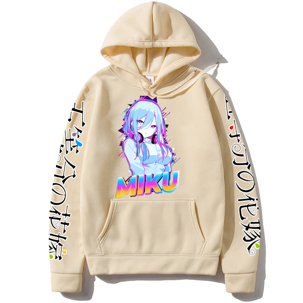 

2023 Women Clothing The Quintessential Quintuplets Anime Hoodies Purple Gradient Girl Cartoon Graphic Nakano Miku Sweatshirts