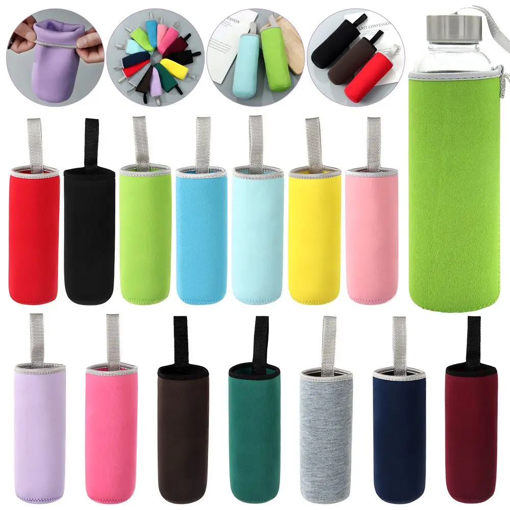 

550ml Sport Water Bottle Cover Neoprene Insulator Sleeve Bag Case Pouch Portable Vacuum Cup Set Sport Camping Accessories