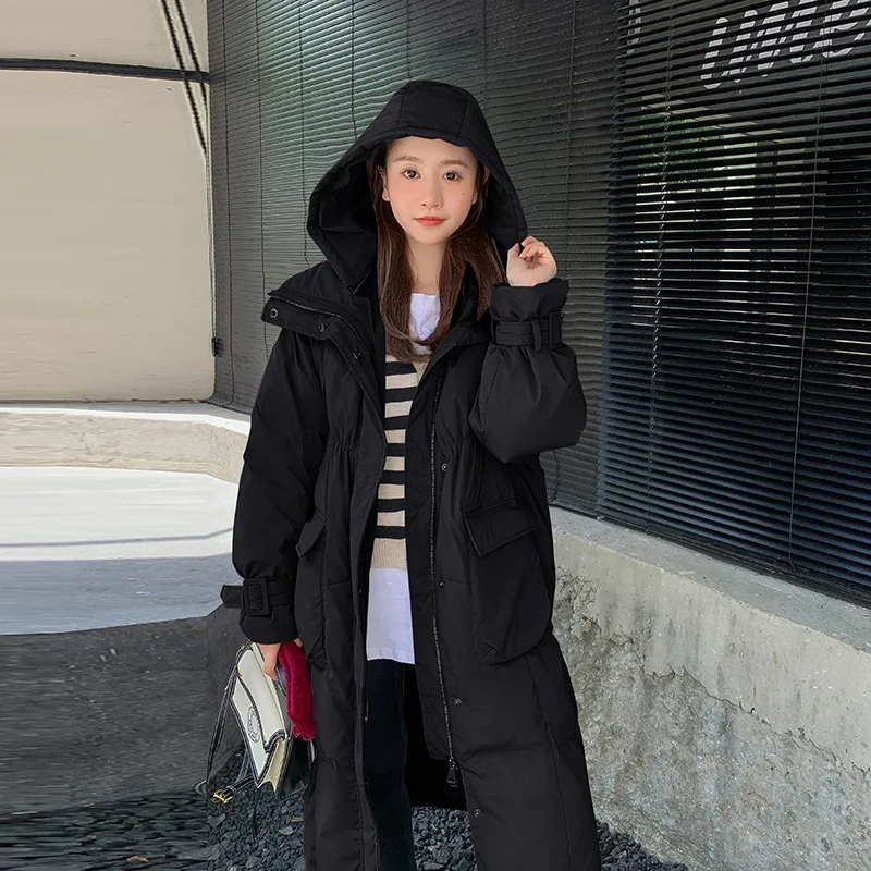 GRELLER Winter Women Loose Parkas Jacket Casual Hooded Thick Warm Windproof Parkas Coat 2022 Fashion Female Outwear Long Clothes
